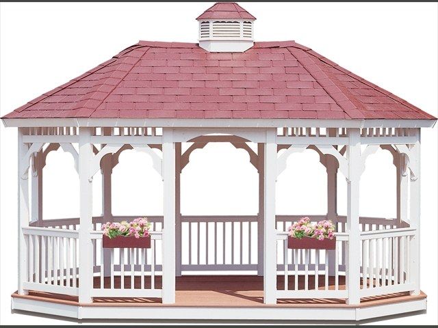 Vinyl Oval Gazebo 2