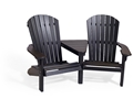 Fanback Settee Black